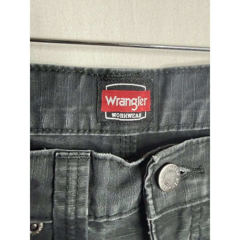 Wrangler Workwear Men's Size 34 Ripstop Carpenter Cargo Work Shorts Gray 23153